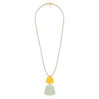 Колье Nature Bijoux, Rainbow ficus, с акрилом и смолой, NB25.1-15-43470 желтый