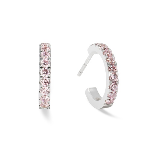 Серьги Coeur de Lion Hoop Rose-Silver 15мм, 0146/23-1917 фото 5