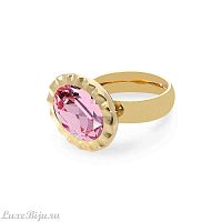 Кольцо Qudo TIVOLA UNICA big (G/P) Light rose 56, 686648