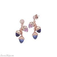 Серьги Boccadamo Caleida KOR009RS  R/V/BL/RG