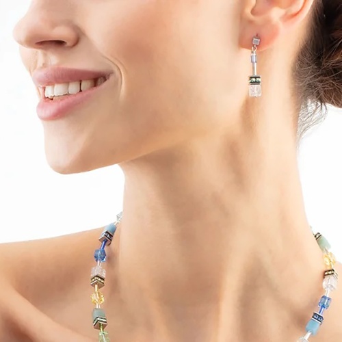 Серьги Coeur de Lion Aqua-Green, 4905/21-2005 фото 9