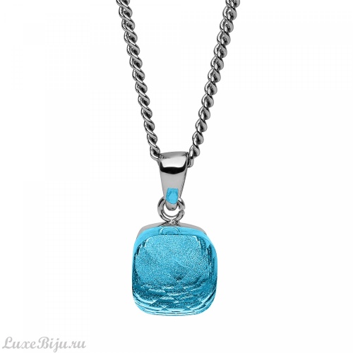Колье Qudo Firenze dark aquamarine 400168.1 BL/S