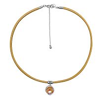 Колье Fiore Luna Light Grey D. / Beige Leather, B1902.2.1 BW/S