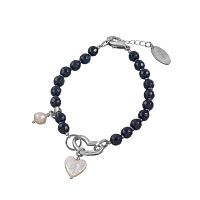 Браслет Lanzerotti, Pianoforte, с ониксом, жемчугом и гематитом, LZ-26.01-003 черный