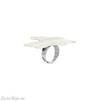 Кольцо Nature Bijoux, Lis Blanc, разъемное, с накладкой из перламутра, NB26.1-19-26020 белый
