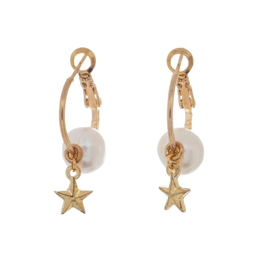 Серьги Lanzerotti, Splendore, с жемчугом и звездой, LZ-24.08-334 белый