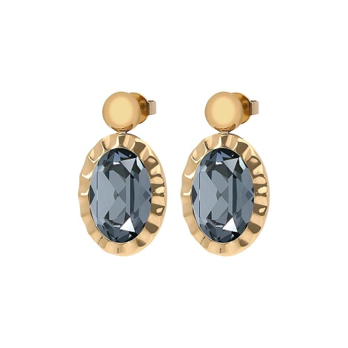 Серьги Qudo TIVOLA UNICA big (G/P) Silver night 2,65cm, 332115 фото 3