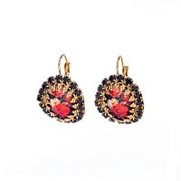 Серьги Celeste G, с кристаллами Swarovski и сатинатом, CS25.1-2095 черный