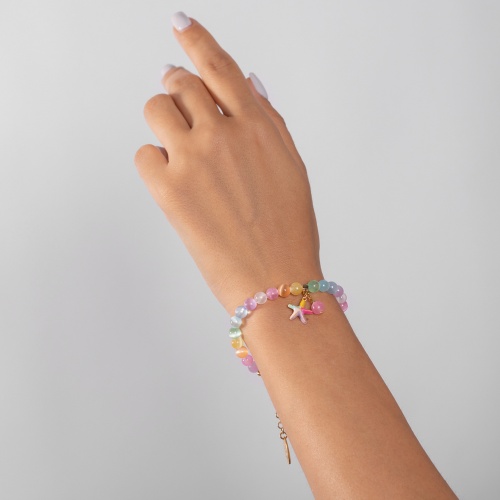 Браслет Lanzerotti, Hello babe!, с селенитом и подвеской-морской звездой, LZ-25.07-196 розовый фото 3