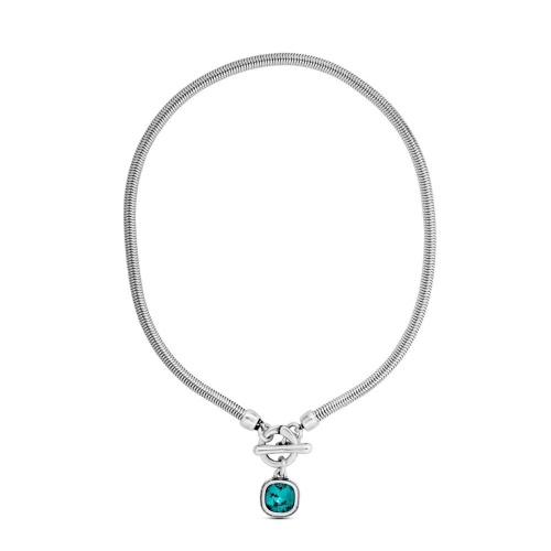 Колье Ciclon, Solitario, с кристаллом Swarovski, CN-EMO812 голубой фото 4