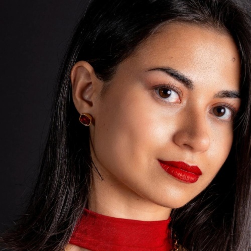 Серьги Tucco, Camila, с кристаллом, TC26.1-TMPE97-D красный фото 2