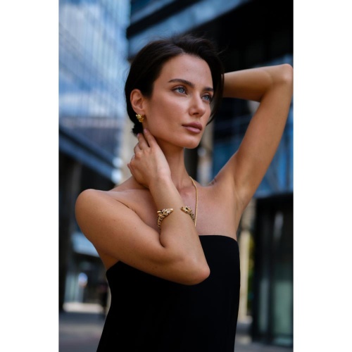 Браслет Moon Paris, кафф, анималистический дизайн, Mo-Y25.06-029.65 золотистый фото 12