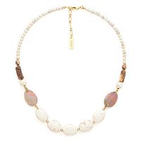 Колье Nature Bijoux, Alhambra, перламутр, говлит, пейзажная яшма, NB25.1-15-43423 коричневый