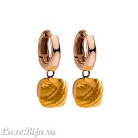 Серьги Qudo Firenze sunflower 300257 BR/RG