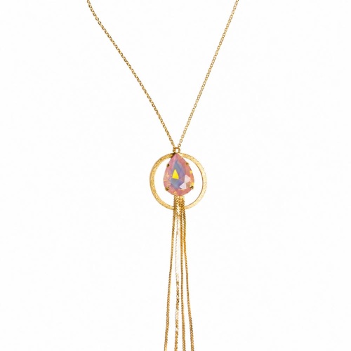 Колье Catherine Bijoux, Aurora crystal, с кристаллом, CB26.1-5682AG розовый