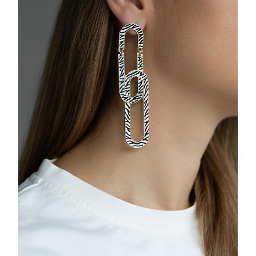 Серьги Francesca Bianchi, с эмалью, FB25.2-161D золотистый фото 2