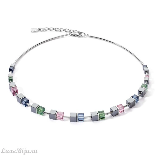 Колье Coeur de Lion Blue-Green-Lilac, 5020/10-0754