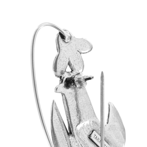 Брошь TARATATA, Le facteur, цветная смола, блестки, слюдяная пудра, TT-T25-01201-10M серебристый фото 3