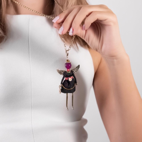 Подвеска Miamelie, кукла Изабель с крыльями, MiA-2602-CL7648 золотистый фото 4