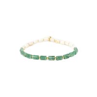 Браслет Nature Bijoux, Menthe a l`eau, стрейч, с авантюрином и перламутром, NB23.1-13-42684 зеленый