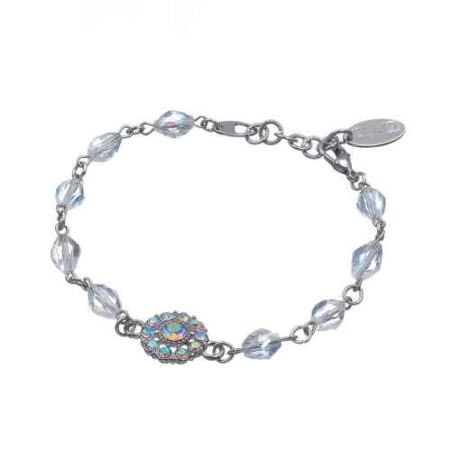 Браслет Lanzerotti, Cuori, с кристаллами, LZ-24.02-135 хрустальный