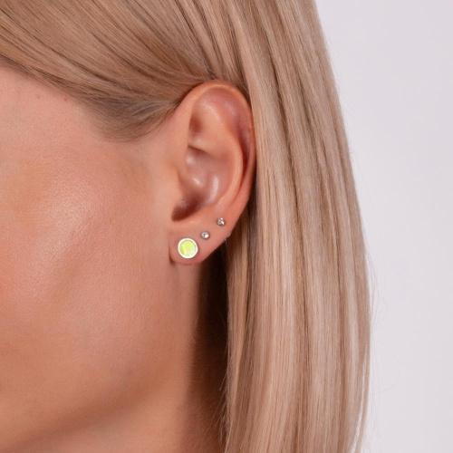 Пуссеты Tra-la-ra, Fluor, со вставкой из смолы, TLR23-235P103 желтый фото 2