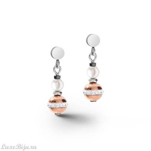 Серьги Coeur de Lion Grey-Rose Gold, 5049/21-1226