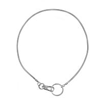 Колье Moon Paris, Ringo, плоская цепь с подвеской-кольцом, MR-26.01-018 серебристый