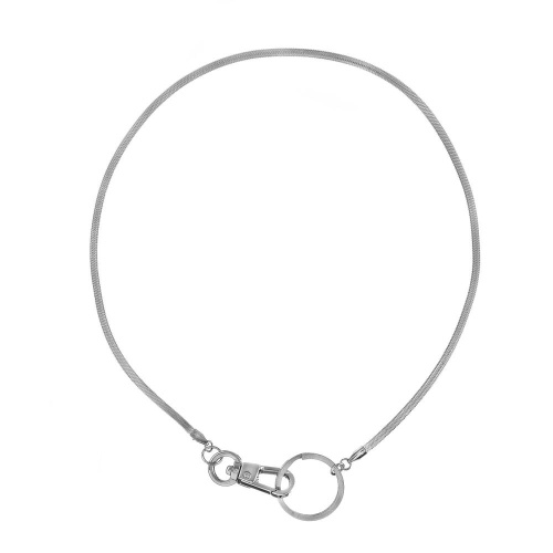Колье Moon Paris, Ringo, плоская цепь с подвеской-кольцом, MR-26.01-018 серебристый