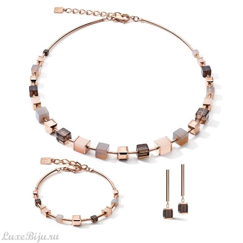 Серьги Coeur de Lion Rose Gold Brown 5059/21-1100 фото 3
