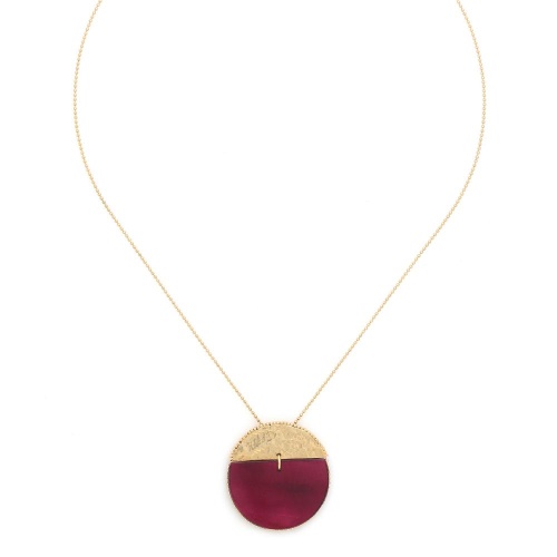 Колье Franck Herval, Marly, с ракушкой Capiz в смоле, FH25.2-15-64430 бордовый фото 2