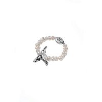 Кольцо Lanzerotti, Gelido, стрейч, с жемчугом, LZ-25.02-084 белый
