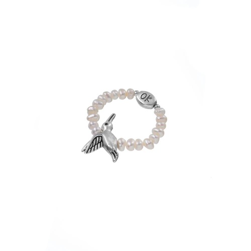 Кольцо Lanzerotti, Gelido, стрейч, с жемчугом, LZ-25.02-084 белый