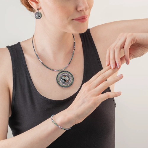 Браслет Coeur de Lion Blue-Green-Lilac, 5036/30-0754 фото 6