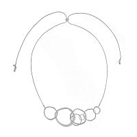 Колье Dansk Copenhagen, Elysian, с подвесками разных форм, DNSK25.2-9C2407006 серебристый