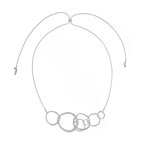 Колье Dansk Copenhagen, Elysian, с подвесками разных форм, DNSK25.2-9C2407006 серебристый