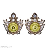 Серьги пусеты Fiore di Firenze OR0606PLAC.ARGENTO CRISOLITO