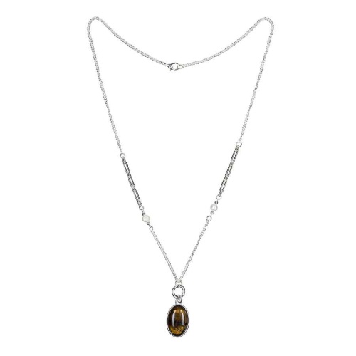 Колье Fiore Luna TIGER EYE, LN5156 BR/S