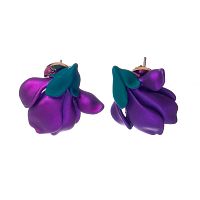 Серьги Nuance, цветок ирис, NFN-23.03-012 фиолетовый