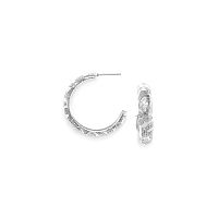 Серьги ORI TAO, Panthera, полукольца, с узорами, OT23.1-12-30608 серебристый