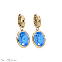 Серьги Qudo Creole TIVOLA small G royal blue delite, 310687 BL/G