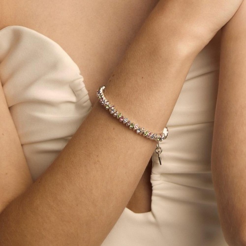 Браслет VIDDA, Navette, с кристаллами Swarovski, кожа, VD23.2-01629 розовый фото 4