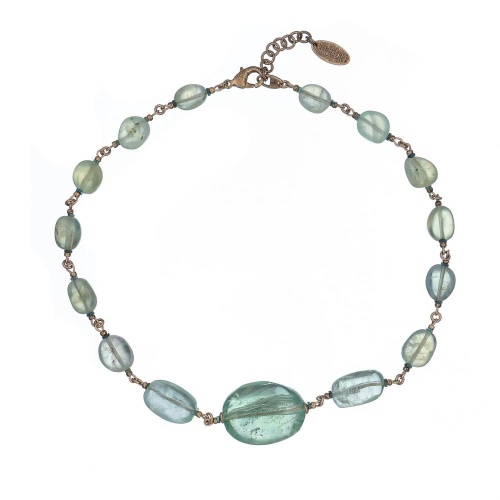 Колье Lanzerotti, Ispirazione, флюорит, пренит, гематит, LZ-24.10-463 зеленый