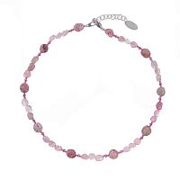 Колье Lanzerotti, Monroe, с розовым кварцем и кристаллами, LZ-23.07-275 розовый