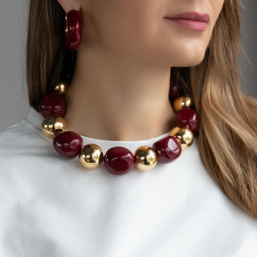 Колье Francesca Bianchi, с эмалью, FB25.2-GC9 красный фото 3