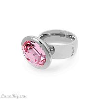 Кольцо Qudo TIVOLA big S light rose  17.2 мм, 632102/17.2 R/S