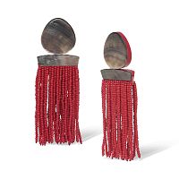 Серьги Nature Bijoux, Sumida, с перламутром и бисером, NB26.2-12-90680 красный