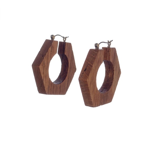 Серьги Moon Paris, Ringo, из дерева, MR-22.12-214 коричневый