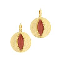 Серьги TARATATA, Zebra, с цветной смолой и слюдяным порошком, TT-H25-04724-200 оранжевый