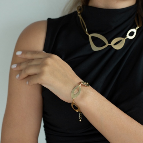 Браслет Dansk Copenhagen, Alaya, с овалами неправильной формы, DNSK26.1-7C2501005 золотистый фото 2